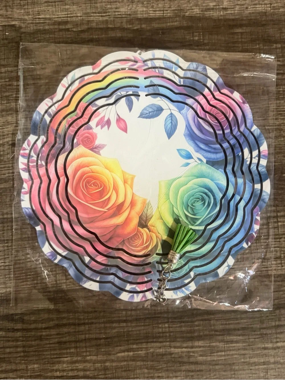Floral Rainbow Rose Paper Coasters - Multicolor